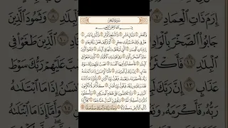 سورة الفجر مكتوبة   القارئ محمد اللحيدان   القرآن الكريم دندنها