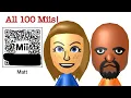 All 100 Miis from the Wii 3DS AND WII U QR CODES