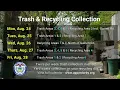 Week of August 24 2026 Upper Darby Township Trash Recycling Collection Schedule