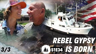 PROJECT BOAT Rebuild, Motor Yacht BOAT TOUR | Old Boat Restoration of Liveaboard Trawler (Durbeck)