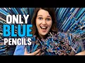 Coloring Using ONLY BLUE Pencils