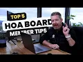 5 Things You Need To Know As A New HOA Board Member