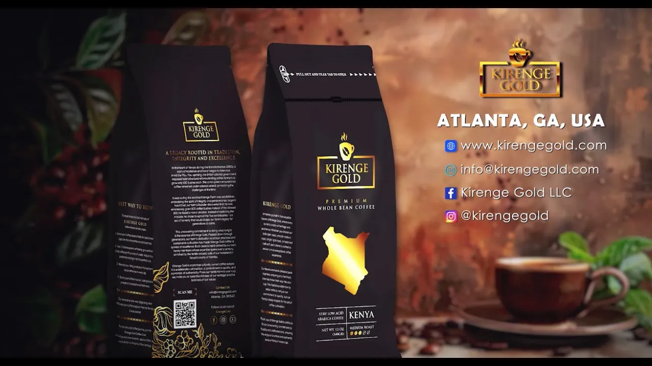 Kirenge Gold Coffee documentary film showing the story of specialty Kenyan coffee, from sustainable farming and ethical sourcing in Kenya to roasting, distribution, and coffee culture in the United States.