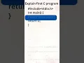 C first program explain header file main function printf return c ka first program
