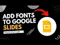 How to add fonts to google slides from computer Step By Step Guide