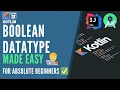 13 Boolean Data Type in Hindi LEARN TRUE FALSE NOW Kotlin Tutorial for Beginners in Hindi Urdu