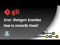GIT Error You have divergent branches and need to specify how to reconcile them
