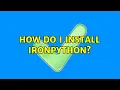 Ubuntu How do I install IronPython