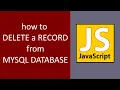 HOW TO DELETE A RECORD FROM MYSQL DATABASE USING API PHP IN VANILLA JAVASCRIPT