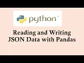 Python basic course Reading and writing json files with Pandas