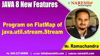 Program on FlatMap of java util stream Stream Java 8 New Features by Mr Rama Chandra