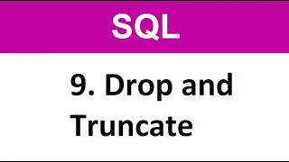SQL Tutorial - 9 SQL Drop and Truncate DDL Command Drop Table Truncate Table Oracle