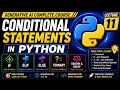 Conditional Statements in Python if elif else Ternary Gen AI Course Lecture 11