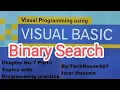 Binary search in visual basic programming How to find numbers in VB 6 0 in Urdu Hindi