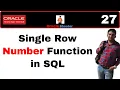 Apps Technical 27 Single Row Number Function