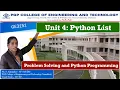 Python List - GE3151 Problem Solving and Python Programming