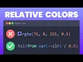 How to Create RELATIVE Colors with hsl from CSS Tutorial