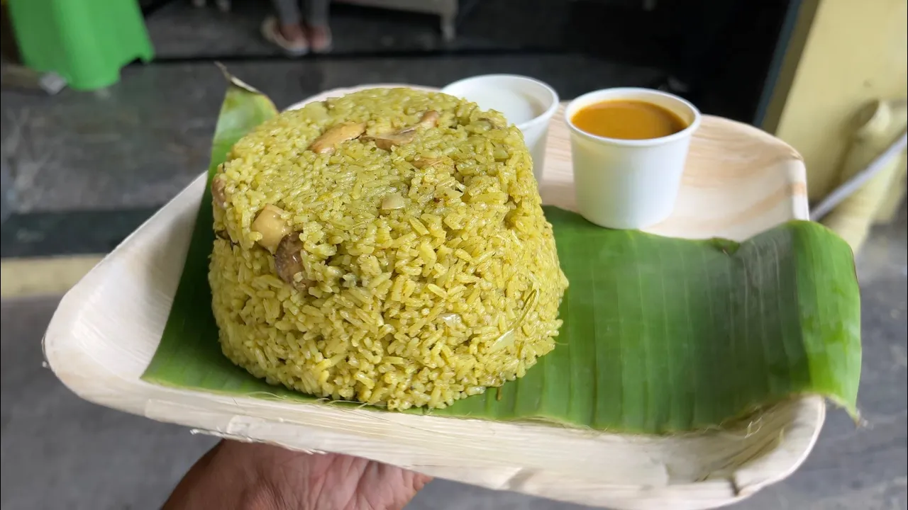 Famous Mushroom Dum Biryani of Bangalore   Indian Street Food