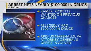 Nearly 100K worth of drugs found during Altoona arrest