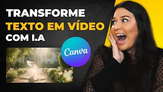 Como transformar TEXTO EM VÍDEO no CANVA com Inteligência Artificial 😱 [2024]