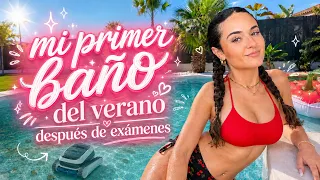 Mi PRIMER BAÑO en la PISCINA después de los EXÁMENES de SELECTIVIDAD con ECOVACS ULTRAMARINE P1 🌊