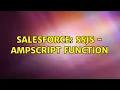 Salesforce SSJS - Ampscript Function