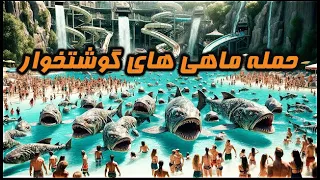 ماهی های گوشتخوار به استخر زنا حمله میکنن اونارو شکار میکنن فیلم سینمایی Piranha 