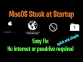Mac Stuck at Update Apple Logo Loading Screen Startup Fixed - No Internet Required Easy Fast