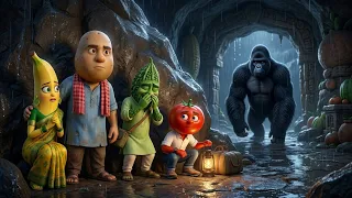 Dangerous Gorilla Island 😨 गरीब किसान आलू की सबसे खतरनाक यात्रा | Hindi Cartoon