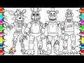 Five Nights at Freddy s New Coloring Pages How To Color FNAF Withered Animatronics NCS Music