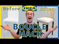 DIY BOUCLE CHAIR IKEA HACK How to make a boucle chair