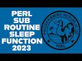 Perl Tutorial - Subroutine Sleep Function 2023