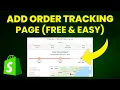 How To Add Order Tracking Page On Shopify FREE EASY