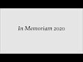 In Memoriam 2020