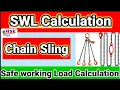 How to calculate Safe working load of Chain sling SWL Chain sling SWL Calculation formula