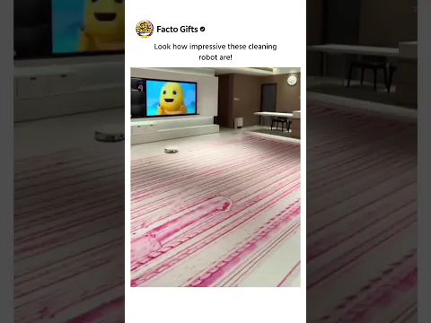 Impressive cleaning robot! 🤖 ❤️