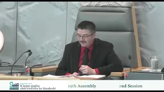 19th Assembly 2nd Session Day149 Sahtúotʼı Nę Yatį North Slavey Interpretation 9MARCH2023 