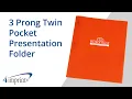 3-Prong Twin-Pocket Presentation Folder - Promotional Folders at 4imprint