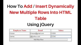 dynamic html table rows and columns creation using jquery 3 3 1