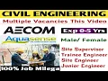 AECOM Hirring Multiple Jobs Fresher Experienced Civil Job Vacancy Diploma B Tech Vacancy Job