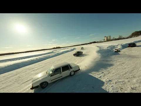 Cars Drifting on Ice — Swedish Lapland