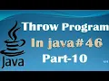 Throw Program In Java exception handling throw program in java In Hindi