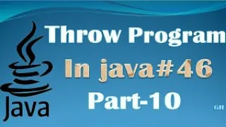 Throw Program In Java exception handling throw program in java In Hindi