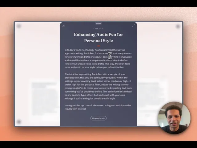 AudioPen demo 5 (video thumbnail)