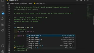 Factorial using recursion in Javascript
