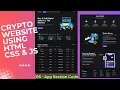 Create a Responsive Crypto Website using HTML CSS JavaScript with Source Code App Section Code