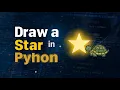 Python Turtle Graphics How to Draw a Star Using a Loop