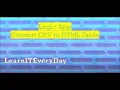Live Demo How to Convert csv to HTML table in logic Automate