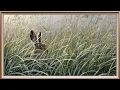 Vintage Rabbit Painting TV Art Screensaver for TV Wallpaper Rustic Wildlife Wall Art
