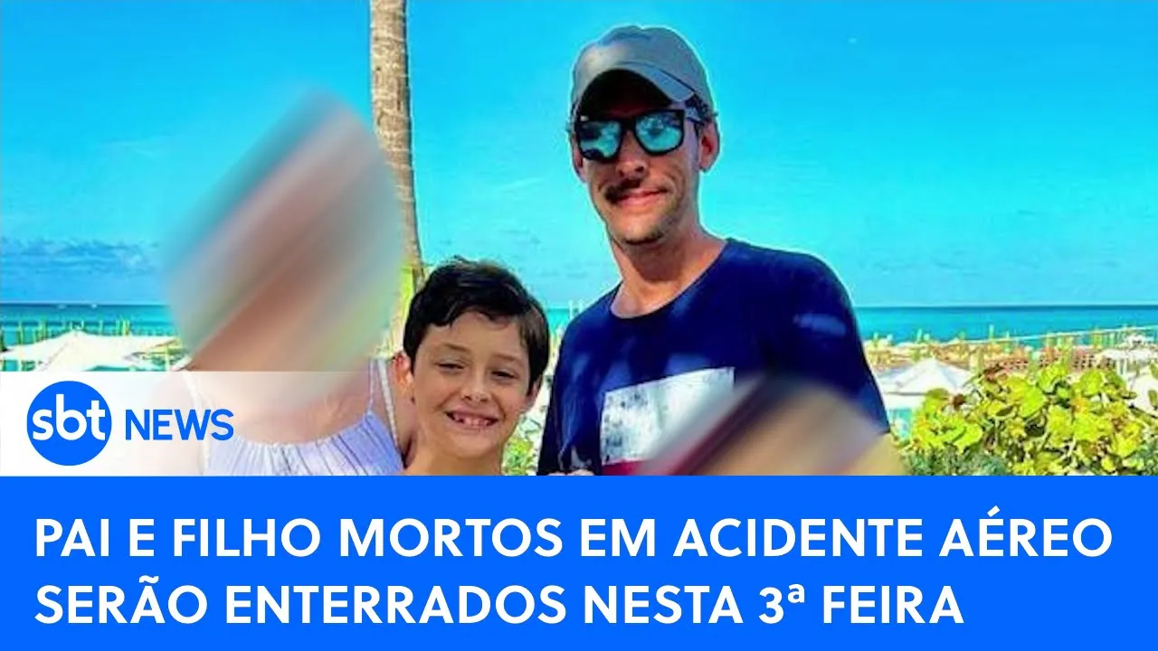 Pai e filho mortos em queda de avião bimotor serão enterrados nesta 3ª | #SBTNewsnaTV (01/08/23)